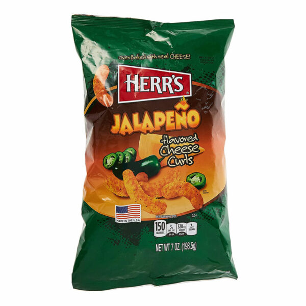 חטיף תירס אפוי בטעם חלפיניו Herr's Jalapeño