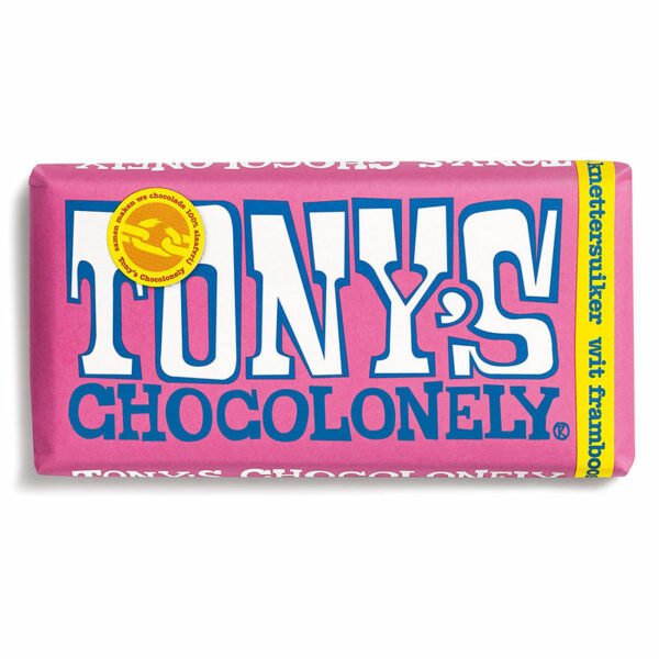 שוקולד לבן טוניס בטעם פטל Tony's