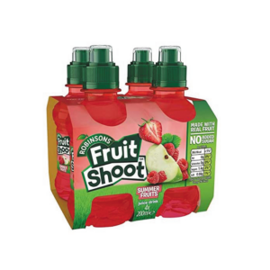 מארז 4 יחידות משקה בטעם תותים פטל ותפוחים Fruit Shoot